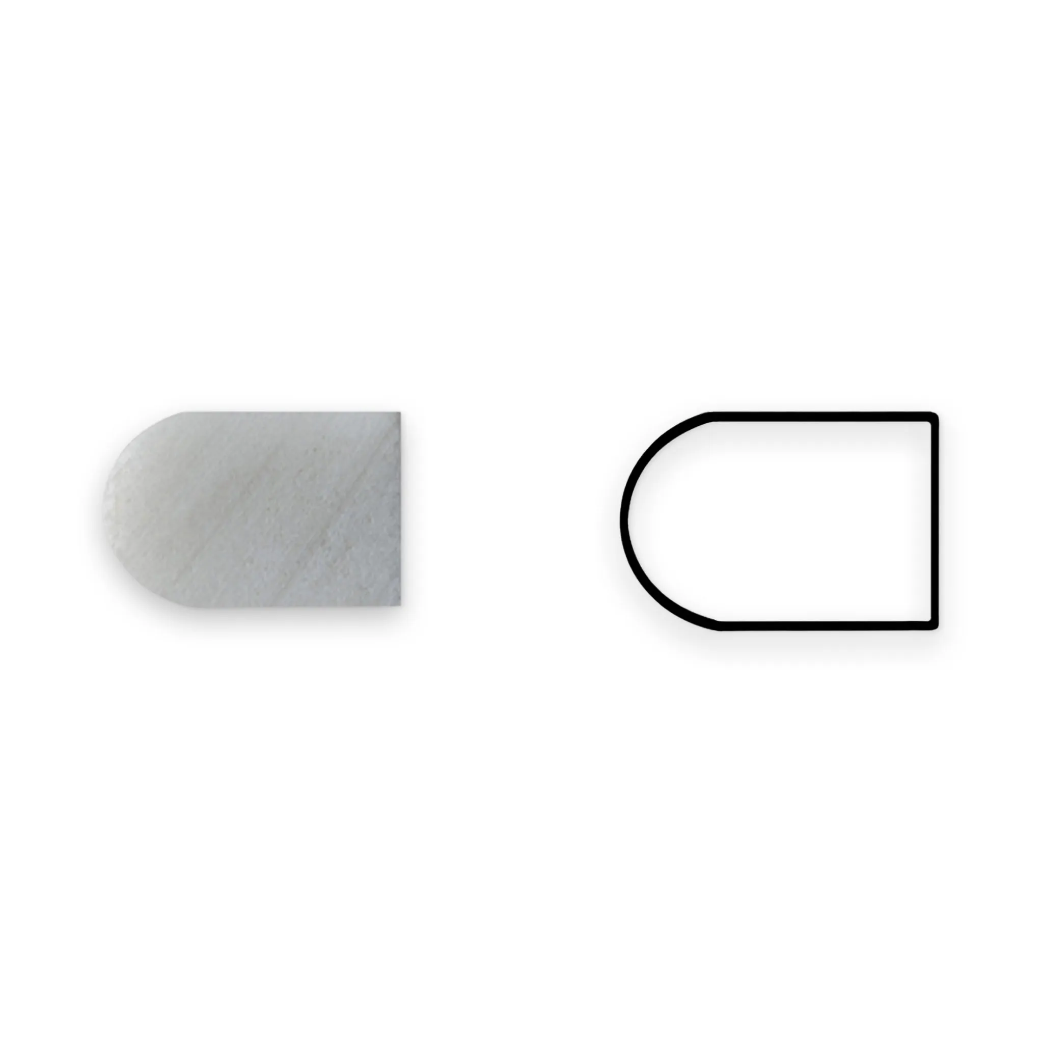 0.5x12 Carrara White Polished Pencil Trim