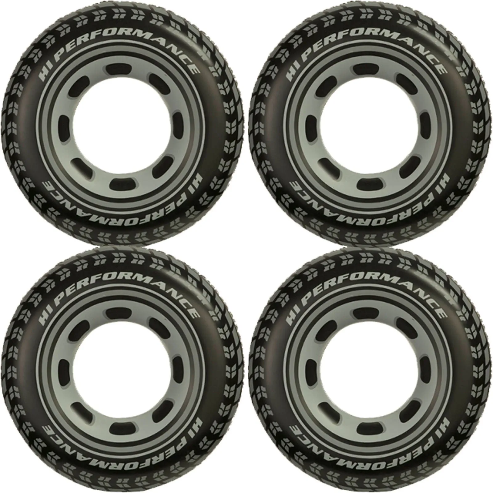 (4) Intex Giant Tire Tube Inflatable Water Swimming Pool Ring Float Raft Lounger