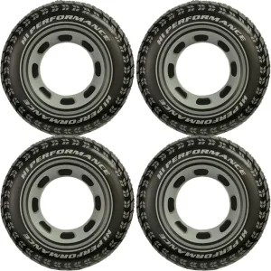(4) Intex Giant Tire Tube Inflatable Water Swimming Pool Ring Float Raft Lounger