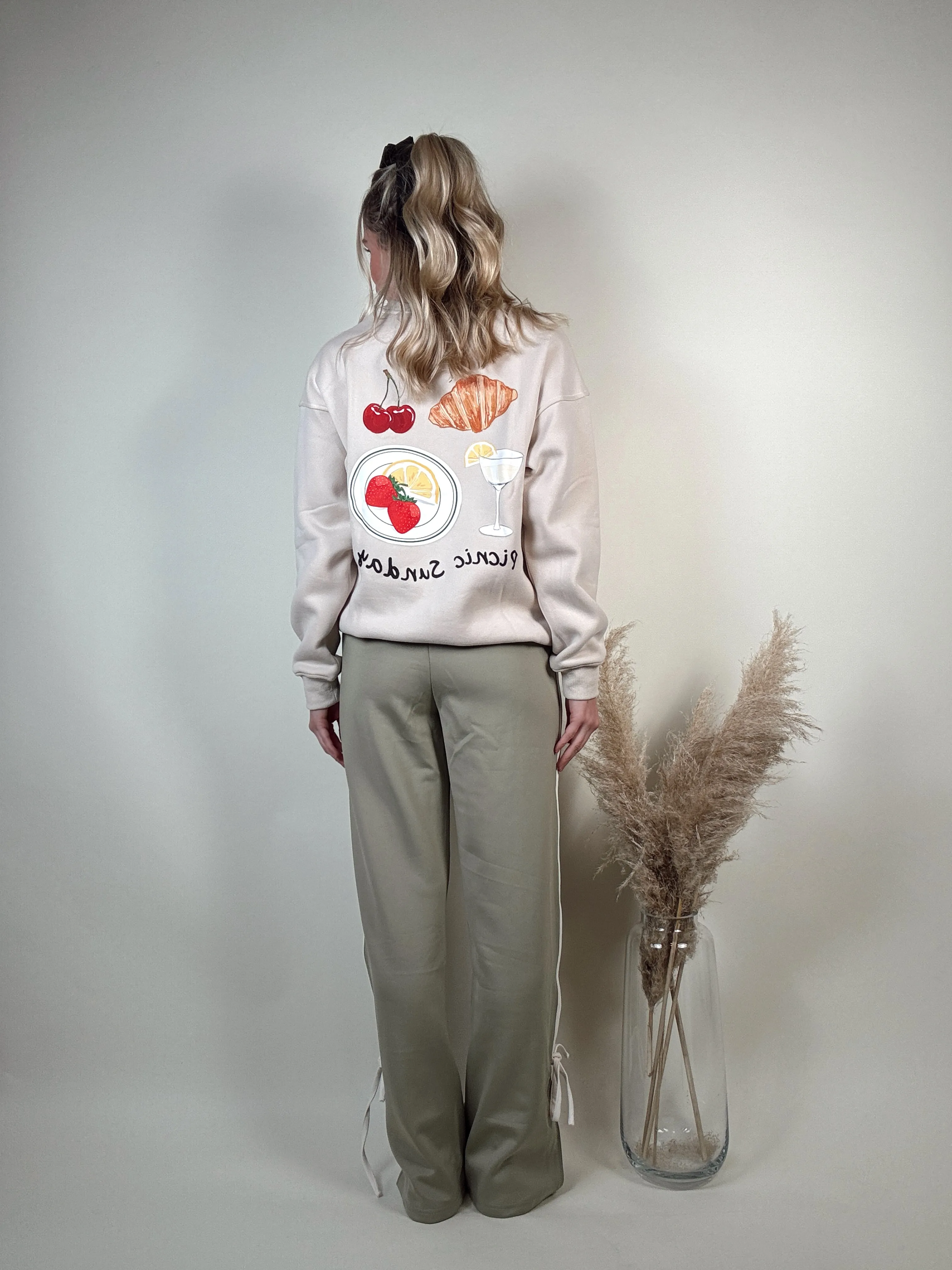 Bow Detail Track Pants - SAGE GREEN