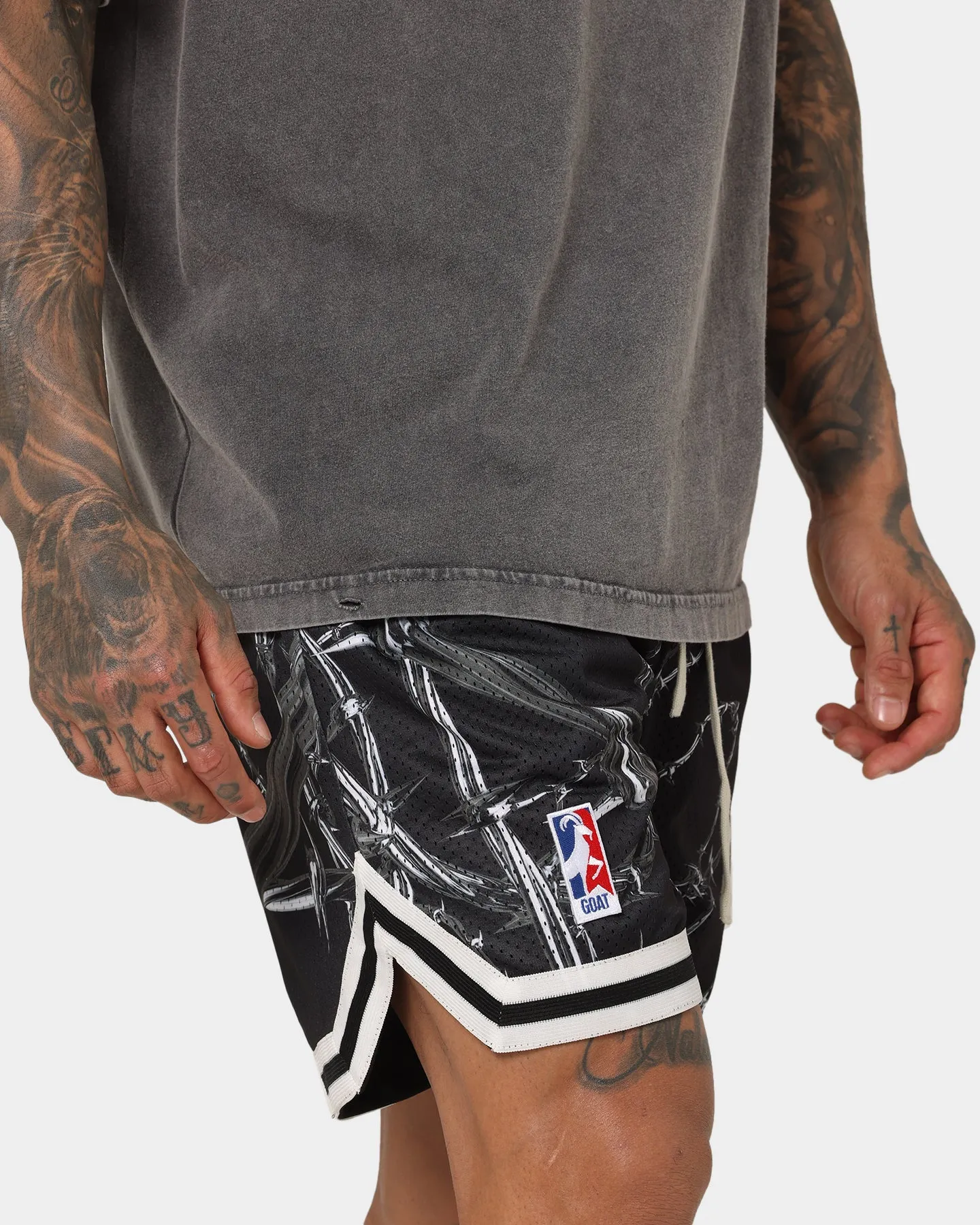 Goat Crew Barbed Wire Shorts Black/White