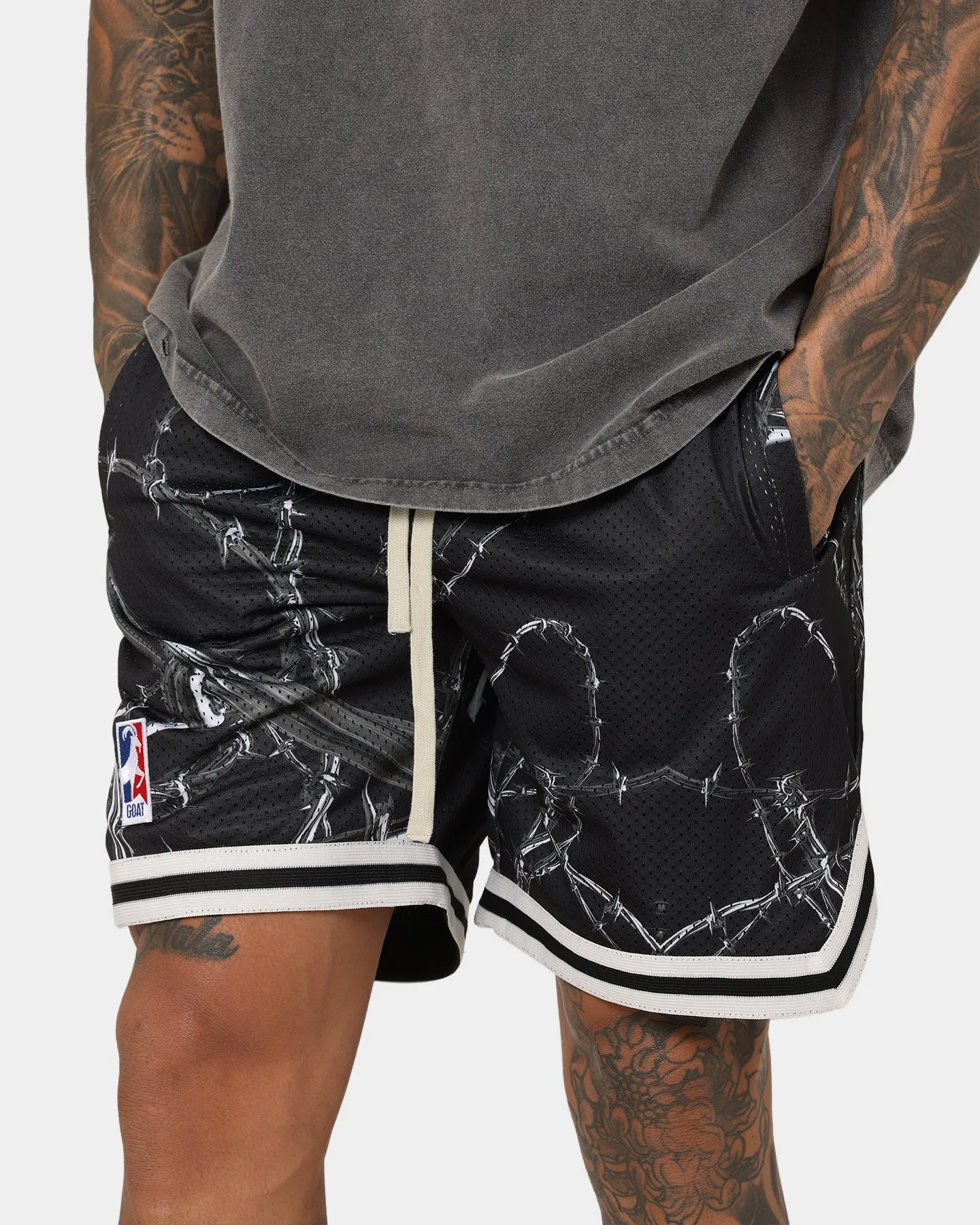 Goat Crew Barbed Wire Shorts Black/White