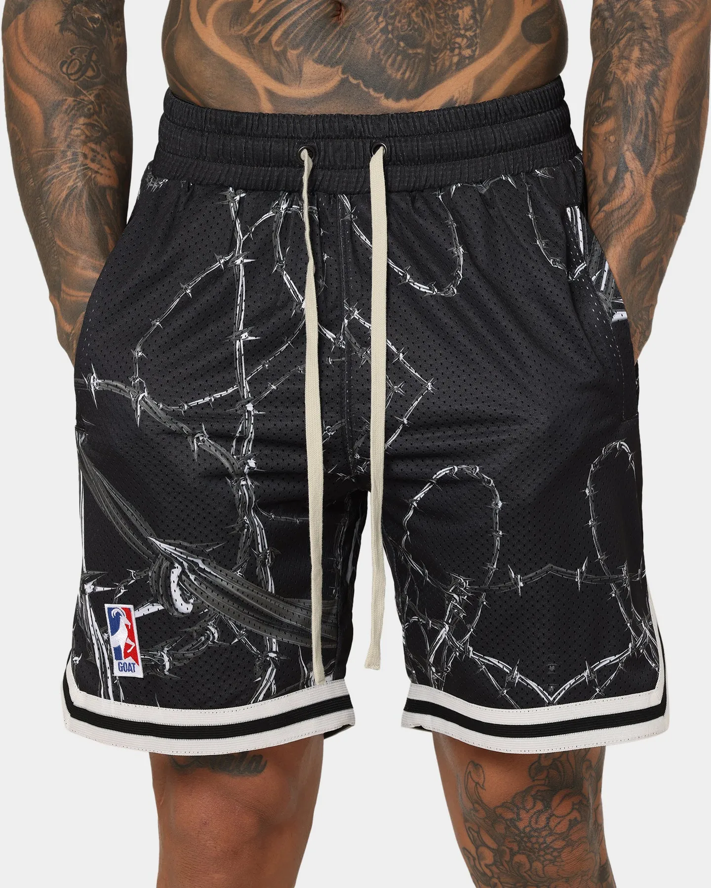 Goat Crew Barbed Wire Shorts Black/White