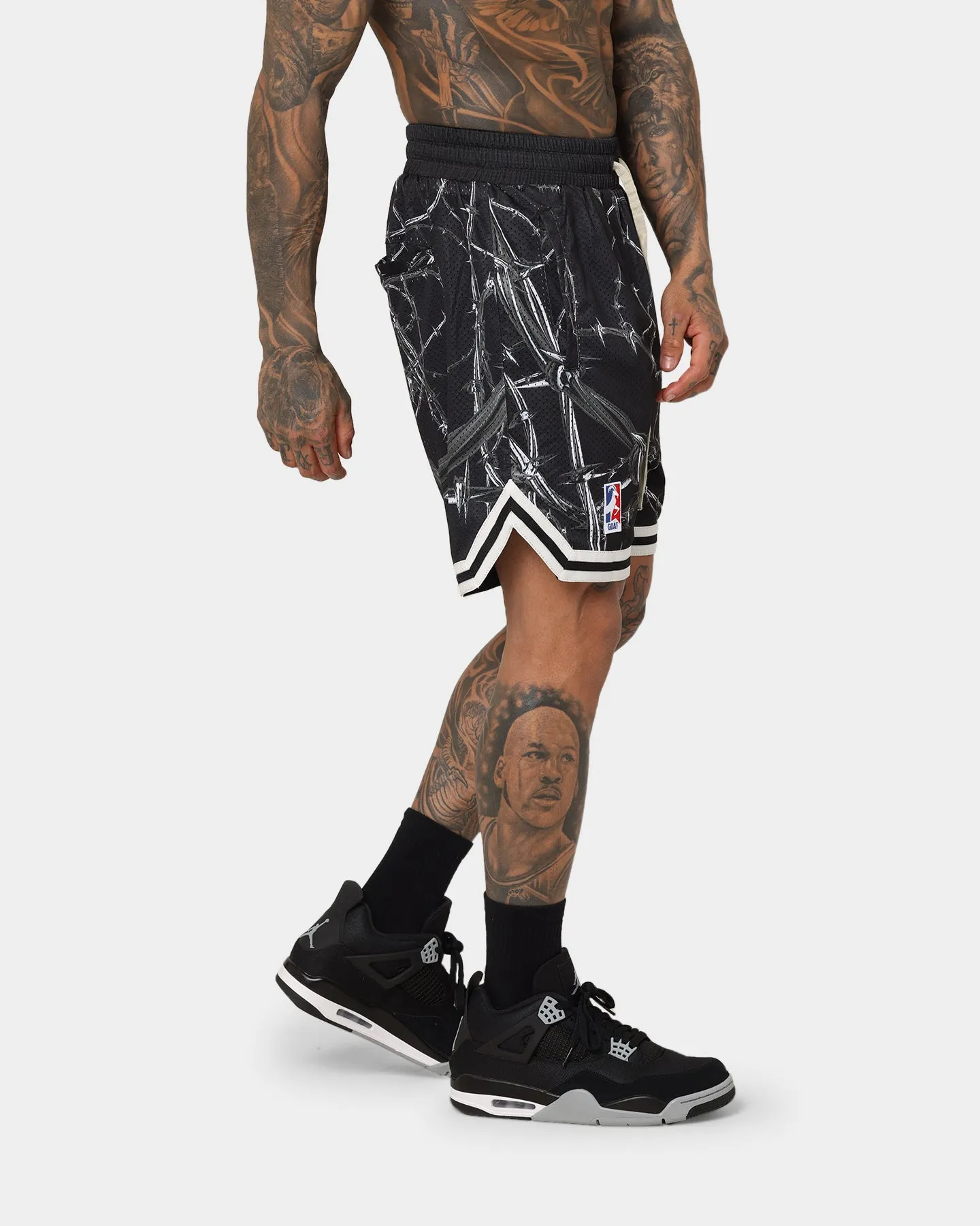 Goat Crew Barbed Wire Shorts Black/White