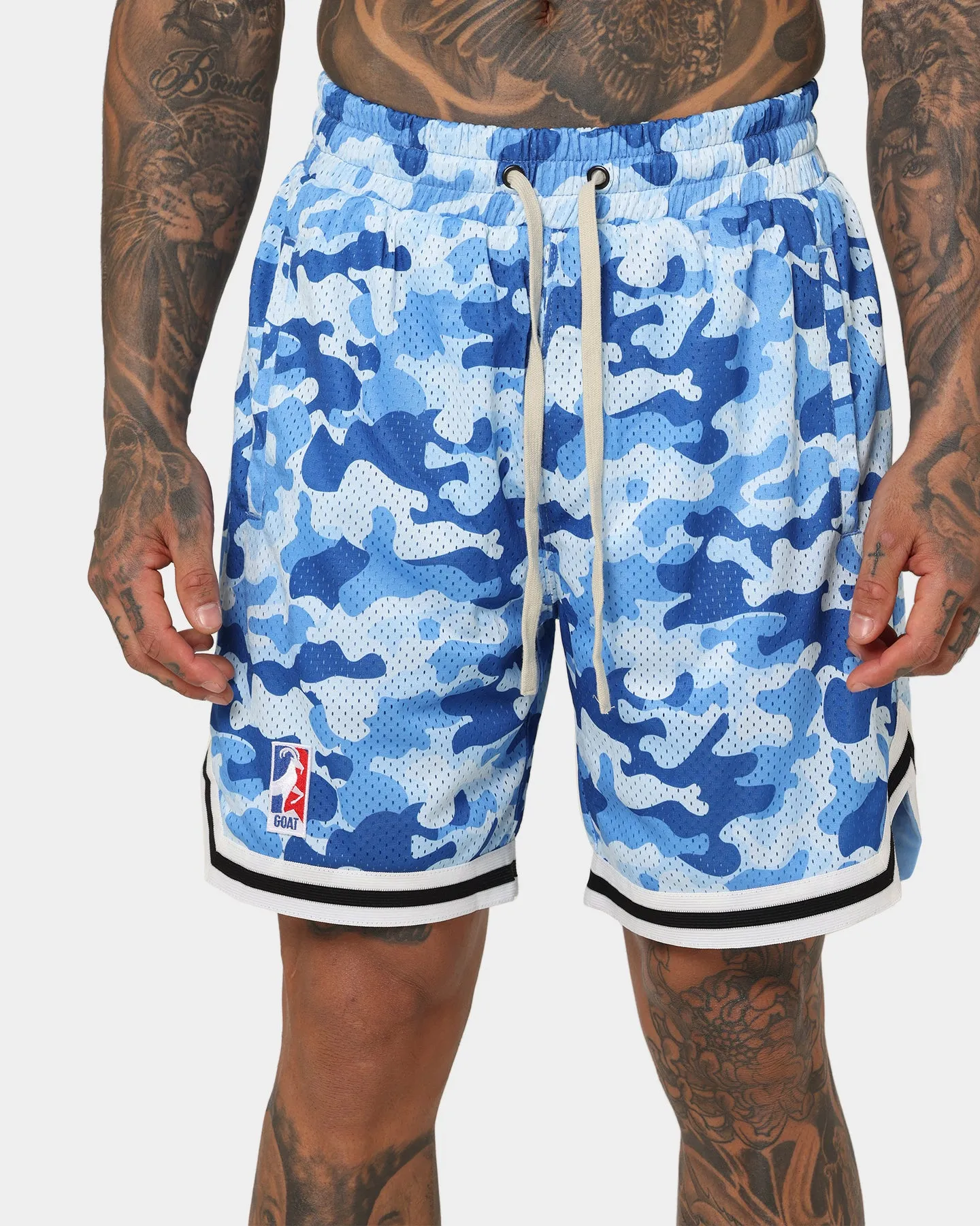 Goat Crew Camo Shorts Blue