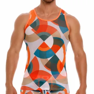 JOR Boreal mesh slim fit tank orange