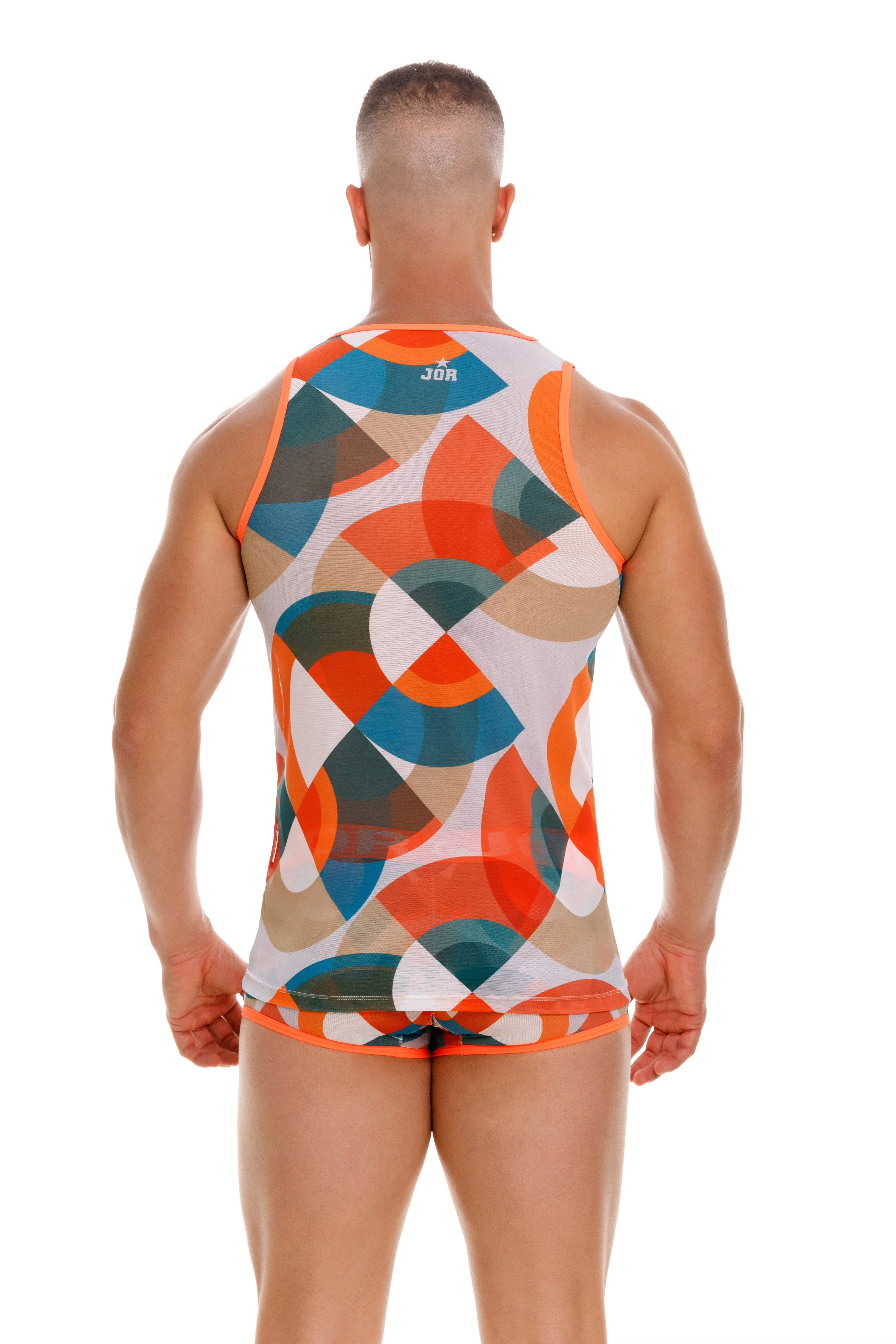 JOR Boreal mesh slim fit tank orange