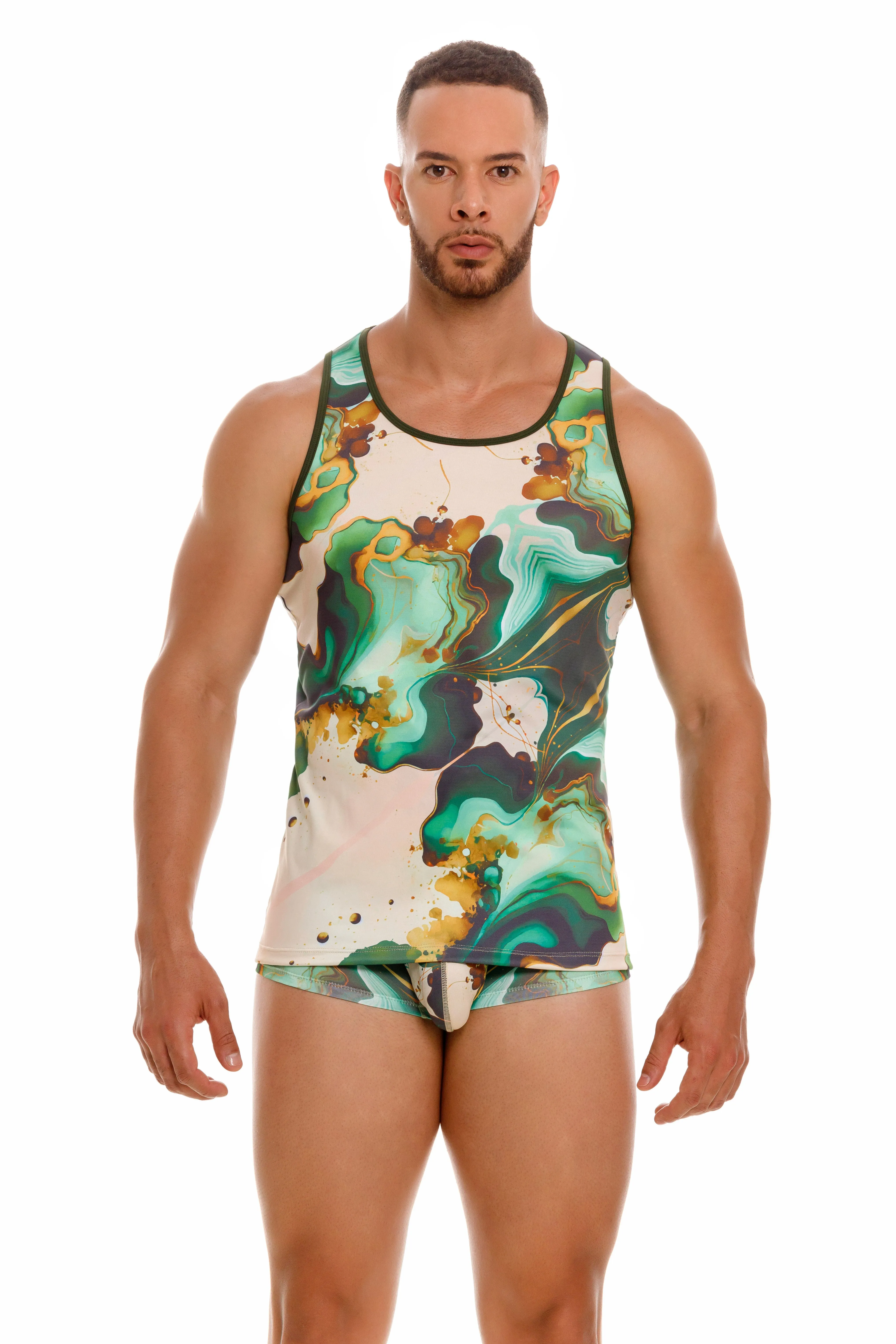 JOR Dublin slim fit tank green