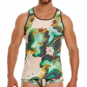 JOR Dublin slim fit tank green