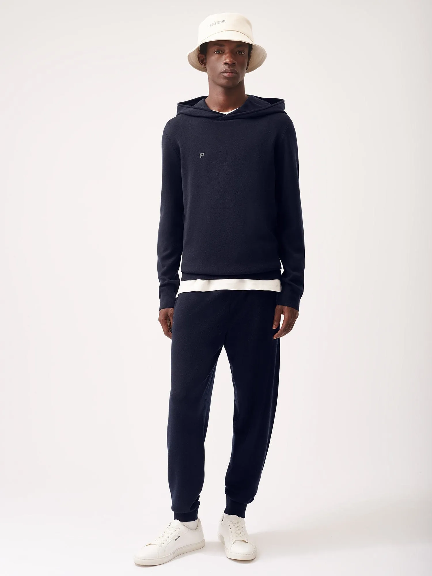 Mens Regenerative Merino Wool Track Pantsnavy