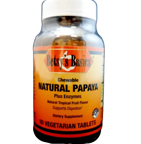 Natural Papaya, 90 chewable vegetarian tabs (item 701009000)