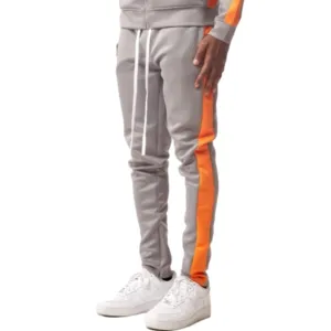 REBEL MINDS TRACK PANTS GREY / ORANGE