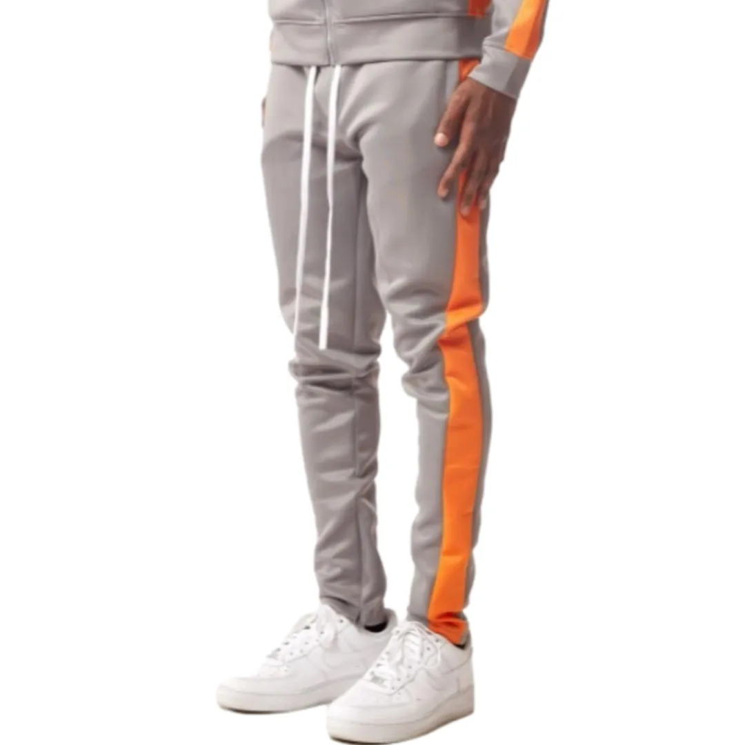 REBEL MINDS TRACK PANTS GREY / ORANGE