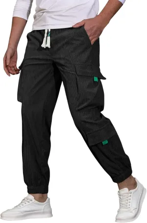 Sweatpants for Men Track Tapered Combat Coloured Slacks Male Split Breathable Baggys Elasticated Waist Joggers