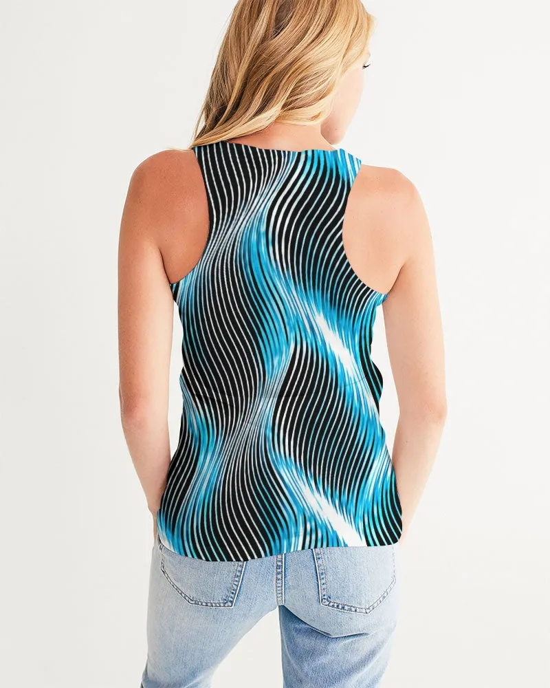 TRP Twisted Patterns 04: Weaved Metal Waves 01-02 Ladies Designer Racerback Tank Top