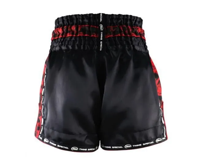 Twins Muay Thai Shorts TBS-SKULL Red Black