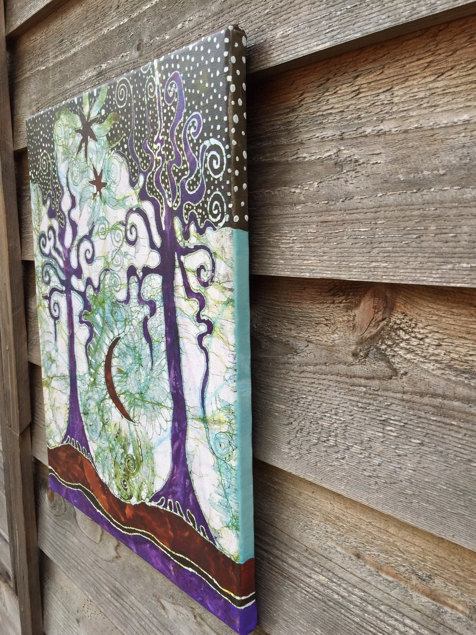 Two Trees Canvas Gicle Batik Print