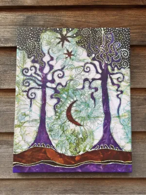 Two Trees Canvas Gicle Batik Print