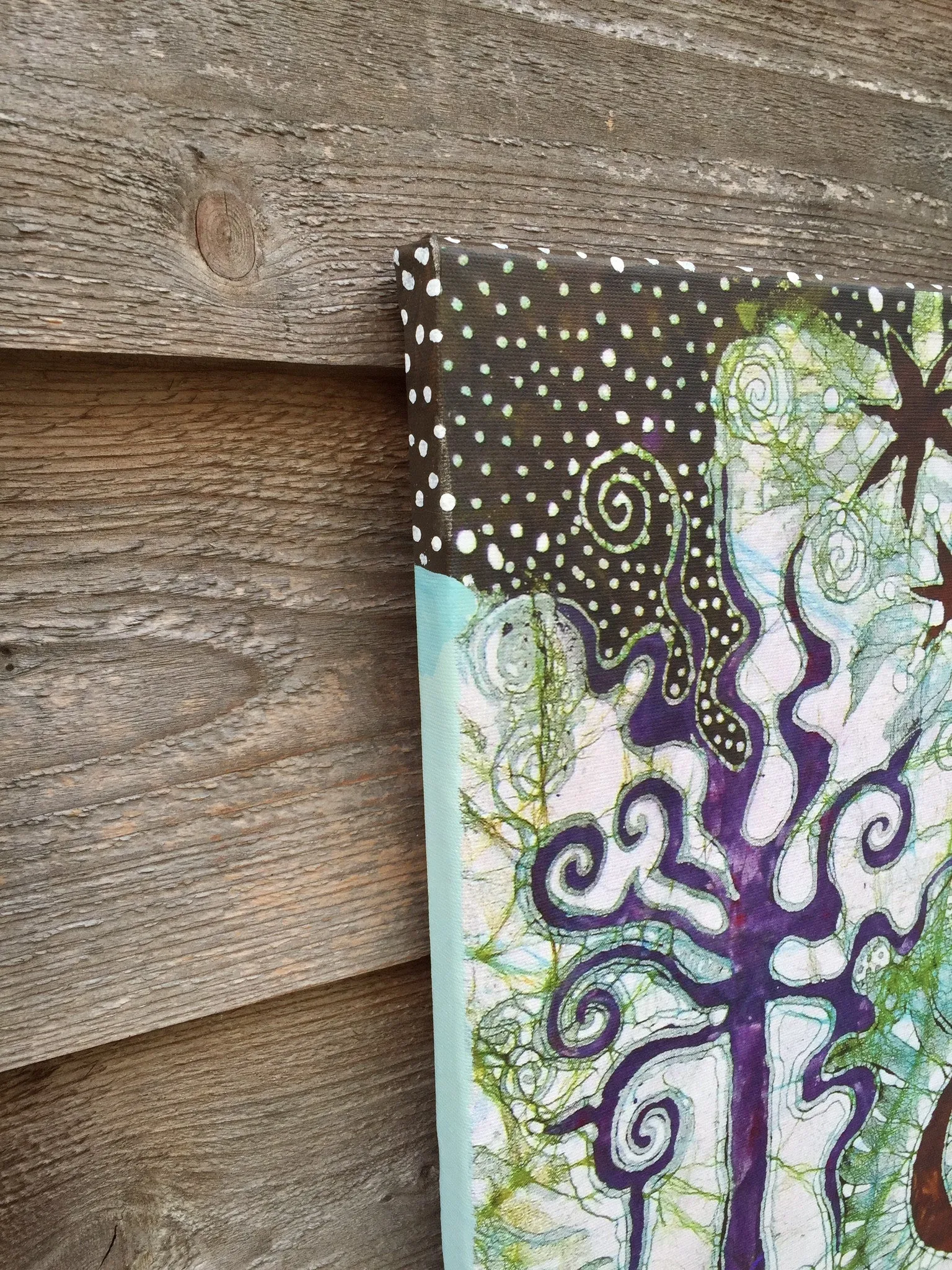 Two Trees Canvas Gicle Batik Print