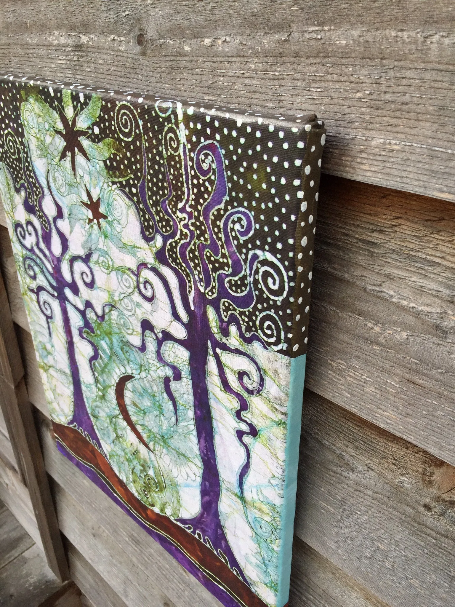 Two Trees Canvas Gicle Batik Print